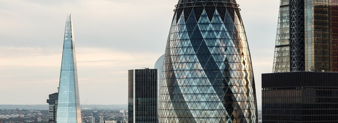 Skyline of the City of London.