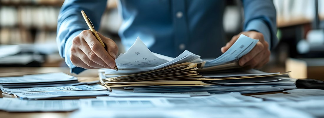 papers on desk