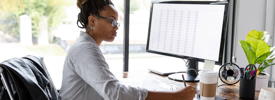 woman at desk